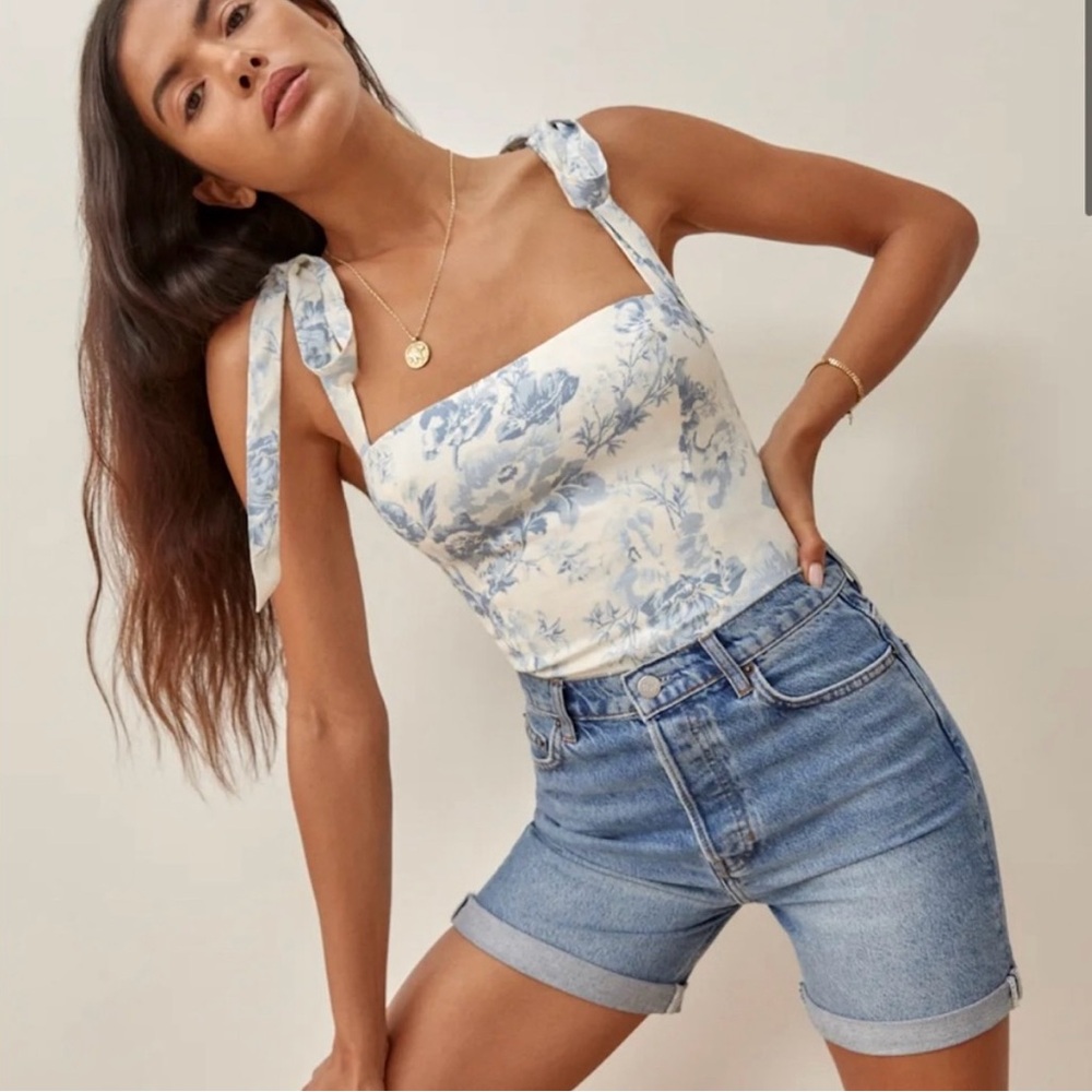Reformation Ellora top in Teacup. NWT. never worn. Just wrinkled.